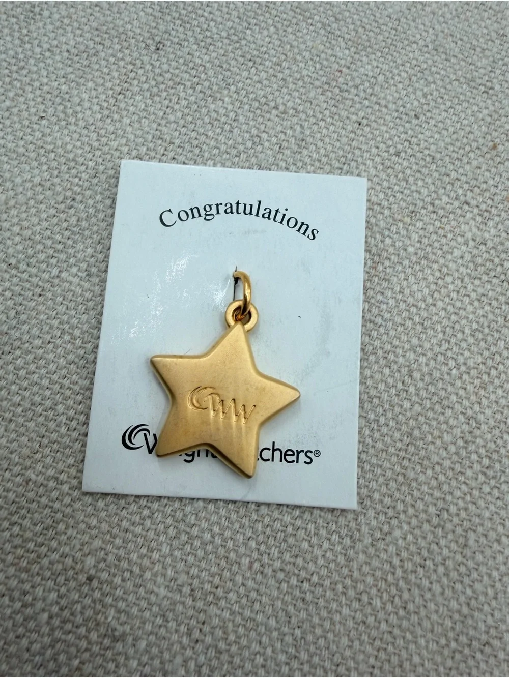 Weight Watchers Gold Star Charm Brooch